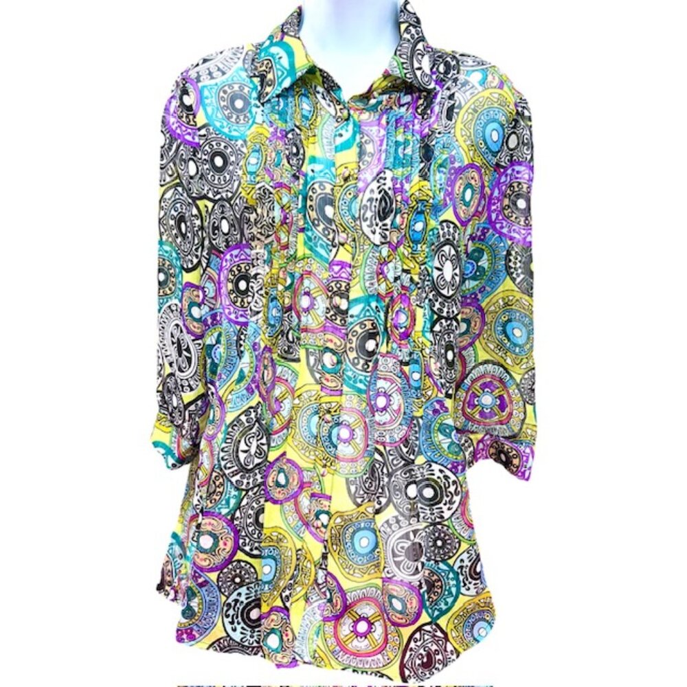 4 Blouses Sz  L/XL:  Christina-Susan Graver-Xhillllaration-GRAFF  Long Sleeve(58 - Picture 13 of 16